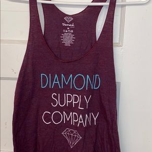 Diamond supply tank maroon size medium